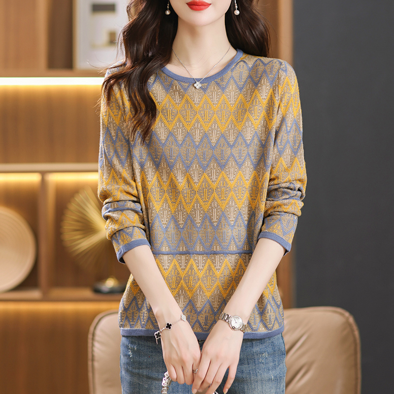 Round neck tops knitted bottoming shirt