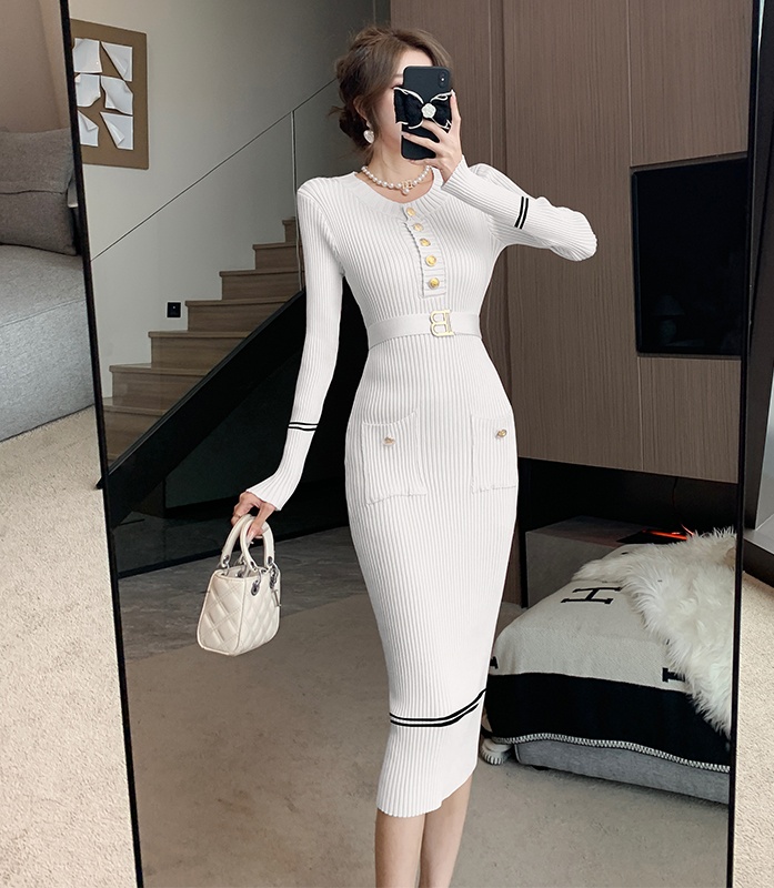 Fashion and elegant dress package hip sweater