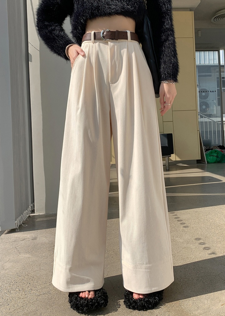 High waist all-match wide leg pants retro casual pants