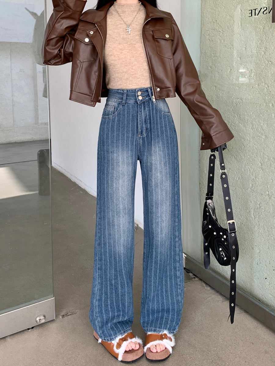 Korean style autumn and winter jeans for women