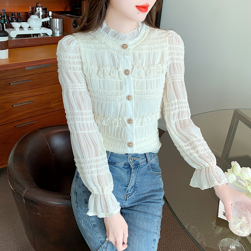 Korean style tops fashion and elegant shirt
