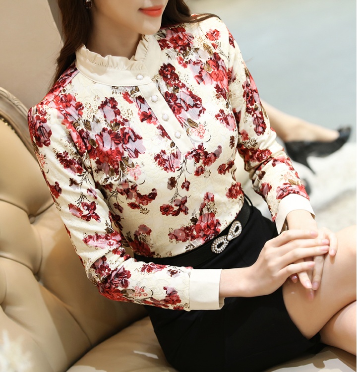 Printing tops winter bottoming shirt for women