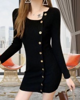 Package hip long sleeve bottoming sweater sexy knitted dress