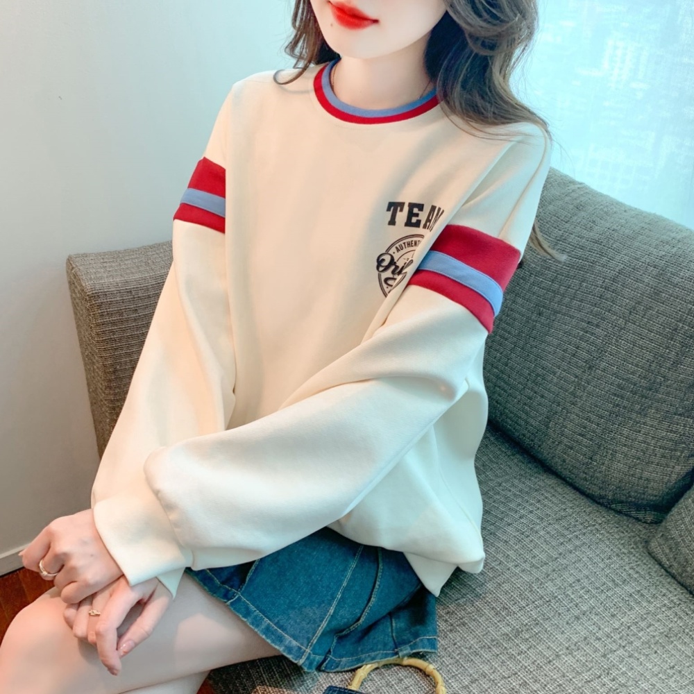Pullover all-match hoodie round neck coat for women