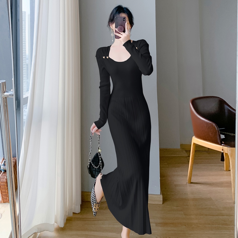 Bottoming knitted maternity clothing slim dress