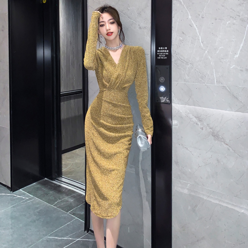 Liangsi long sleeve dress temperament formal dress