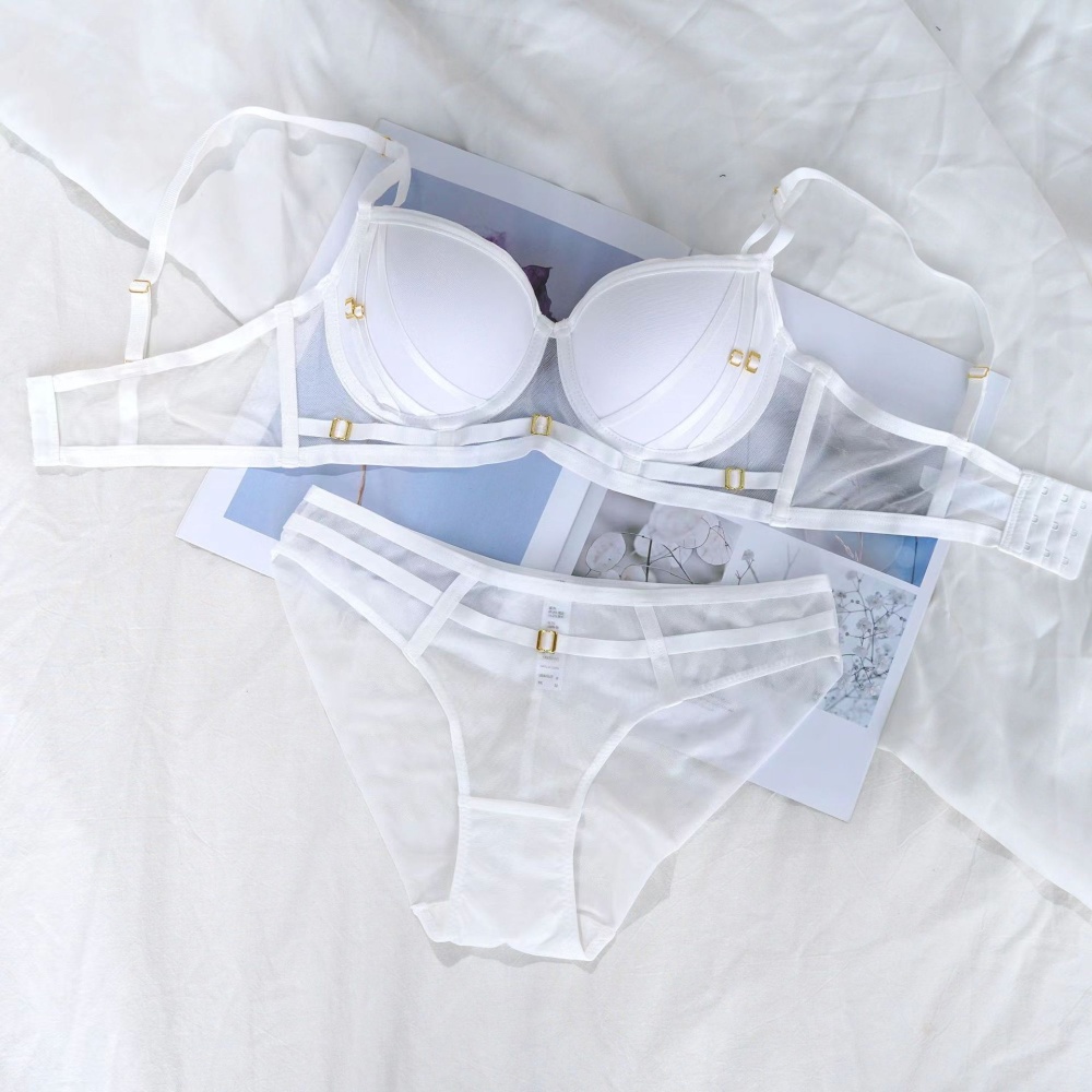 Bandage small chest Bra mixed colors sexy Lingerie a set