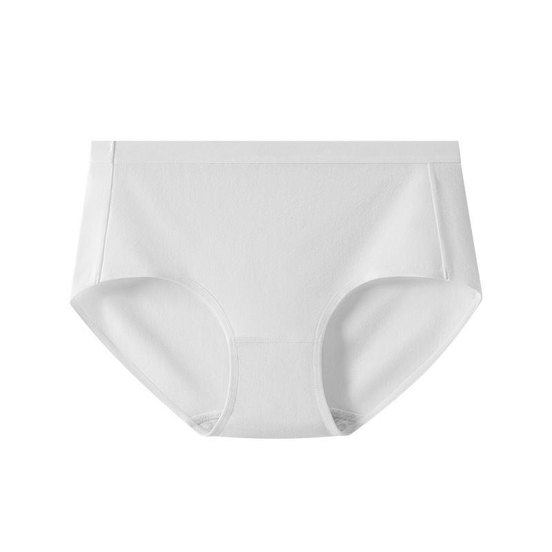 Antibacterial large yard breathable simple pure cotton briefs
