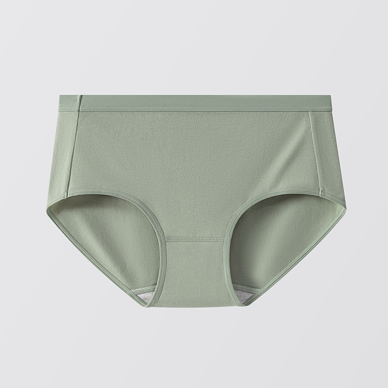 Antibacterial large yard breathable simple pure cotton briefs