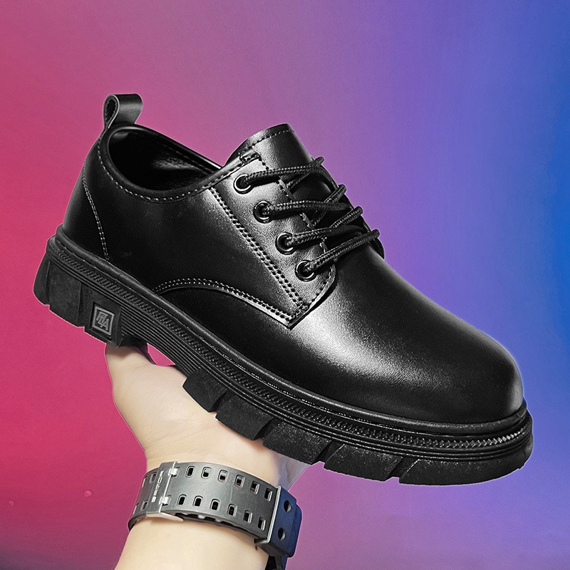 Black British style shoes autumn Casual footware for men