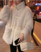Winter thick fur coat loose long overcoat for women