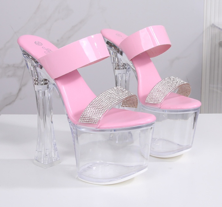 Very high slippers nightclub shoes for women