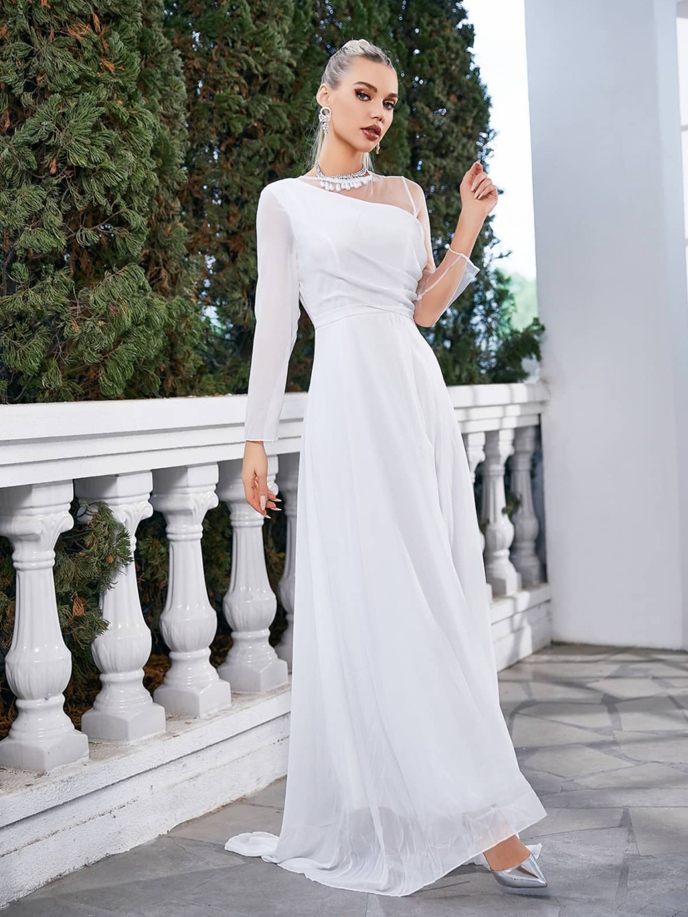 European style long dress formal dress for women