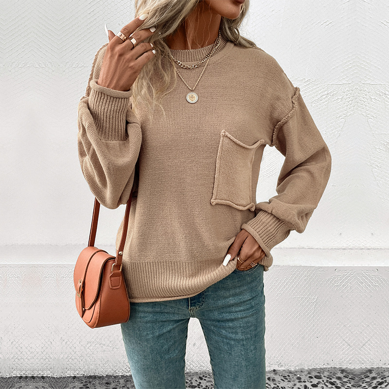 Long sleeve European style pure autumn fashion sweater