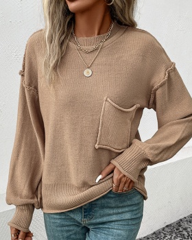 Long sleeve European style pure autumn fashion sweater