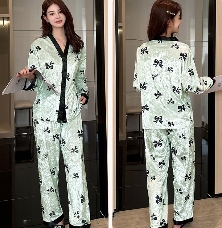 Casual light luxury pajamas 2pcs set for women
