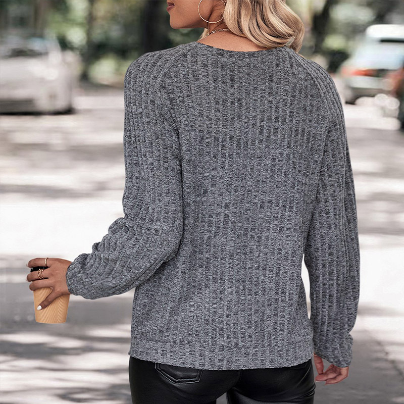 European style pure autumn long sleeve knitted tops