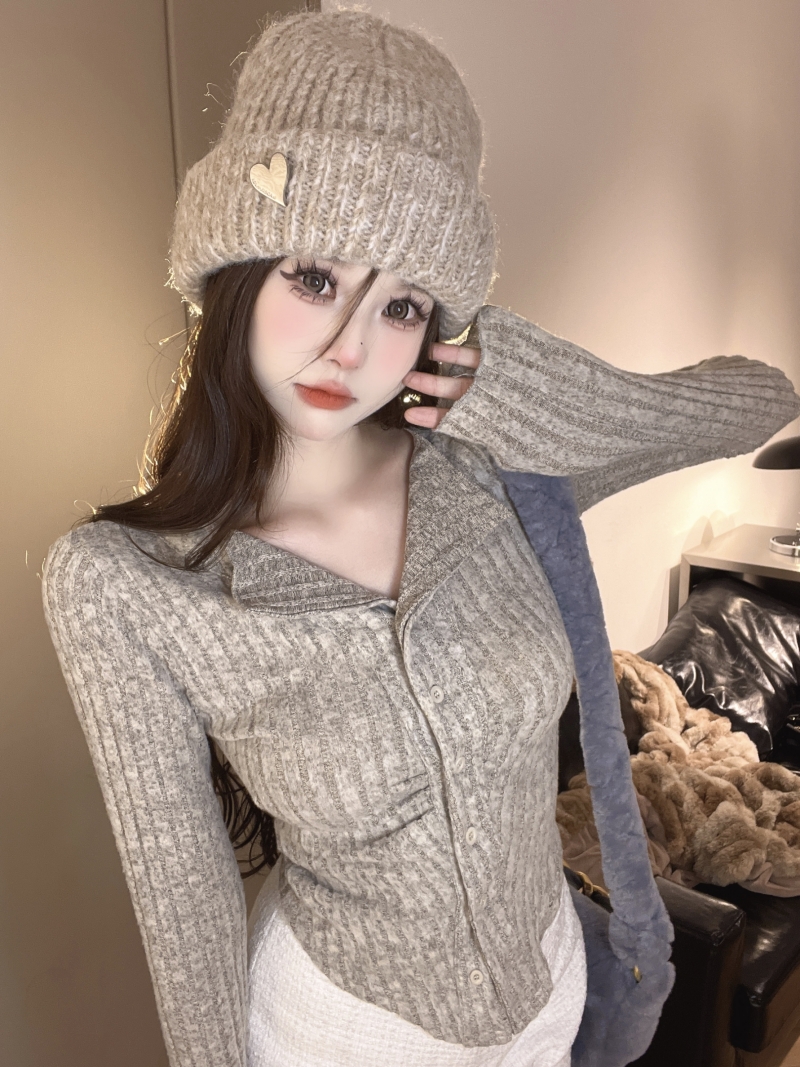 Fold slim autumn sweater spicegirl irregular tops for women
