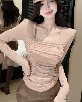France style tops unique bottoming shirt for women