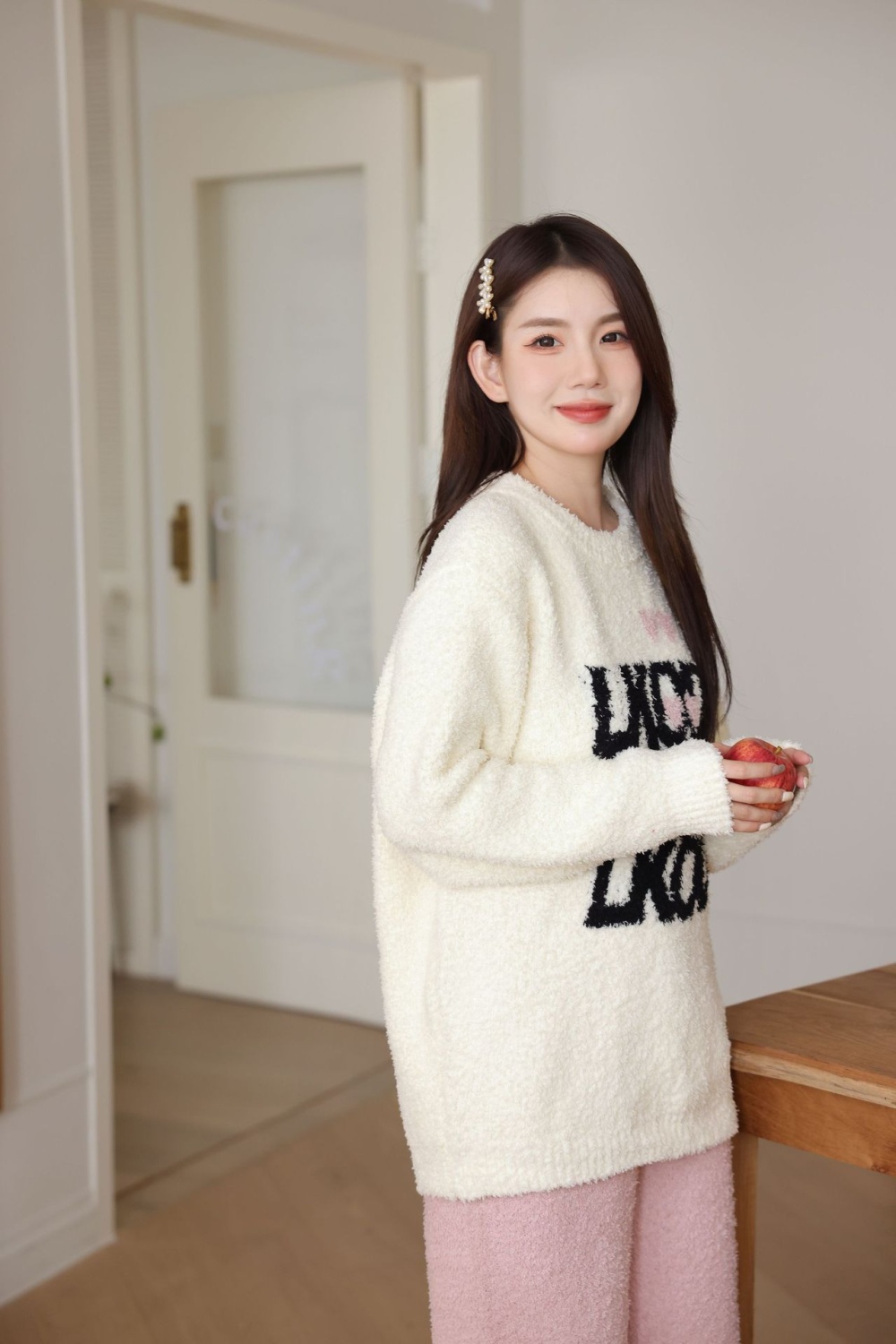 Girl winter Korean style thick pajamas a set for women