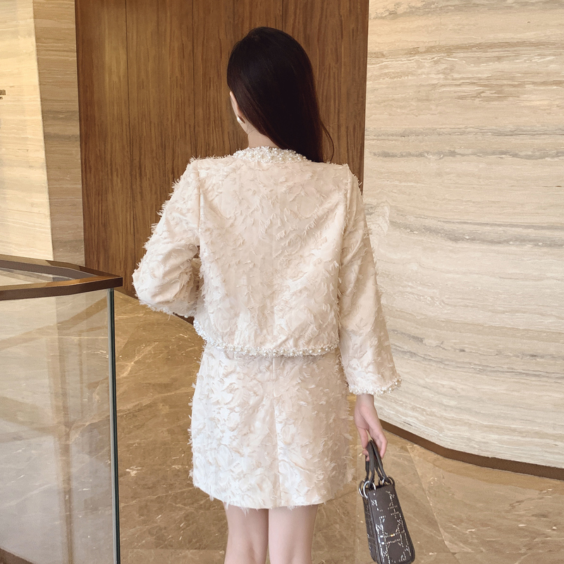 Fashion and elegant dress sleeveless jacket 2pcs set