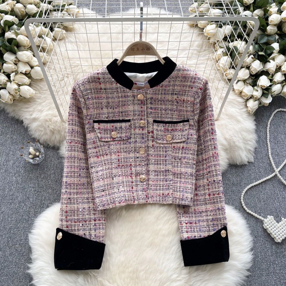 Ladies business suit coarse flower woolen coat