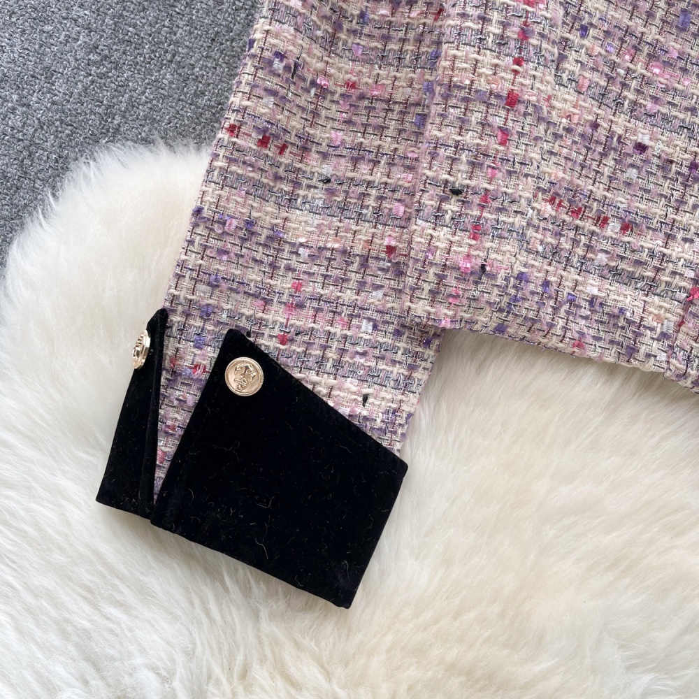 Ladies business suit coarse flower woolen coat