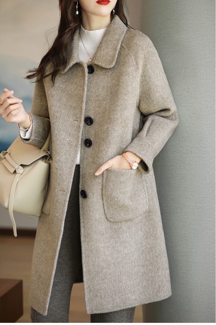 Woolen woolen coat autumn and winter coat for women