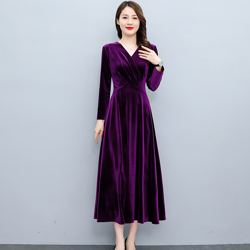 Autumn and winter dress temperament long dress for women