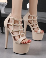 Round summer sandals rome high-heeled shoes