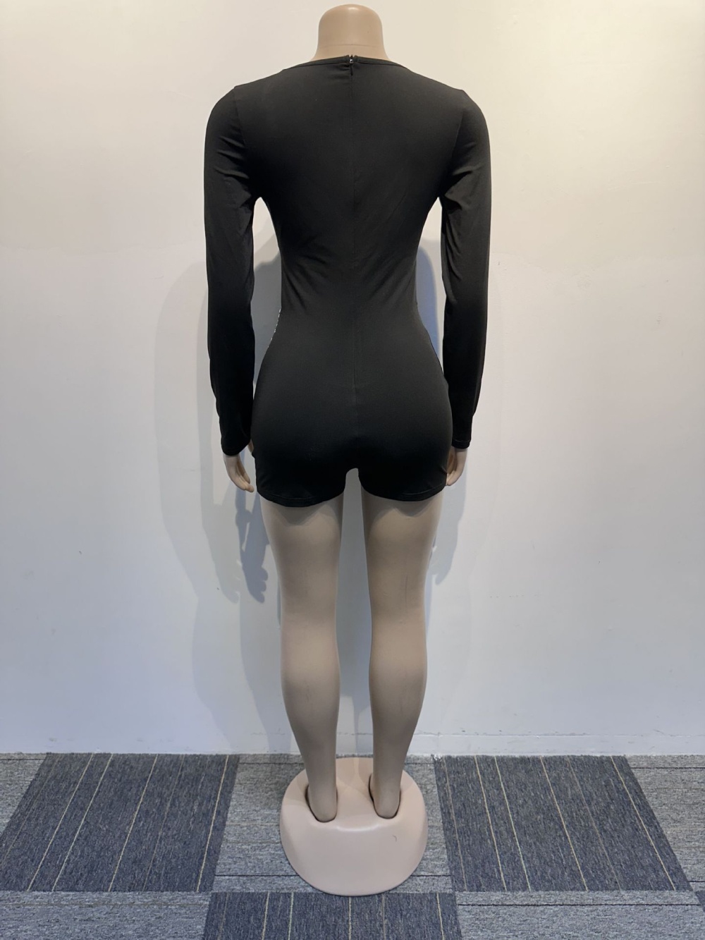 Perspective sexy rhinestone elasticity jumpsuit
