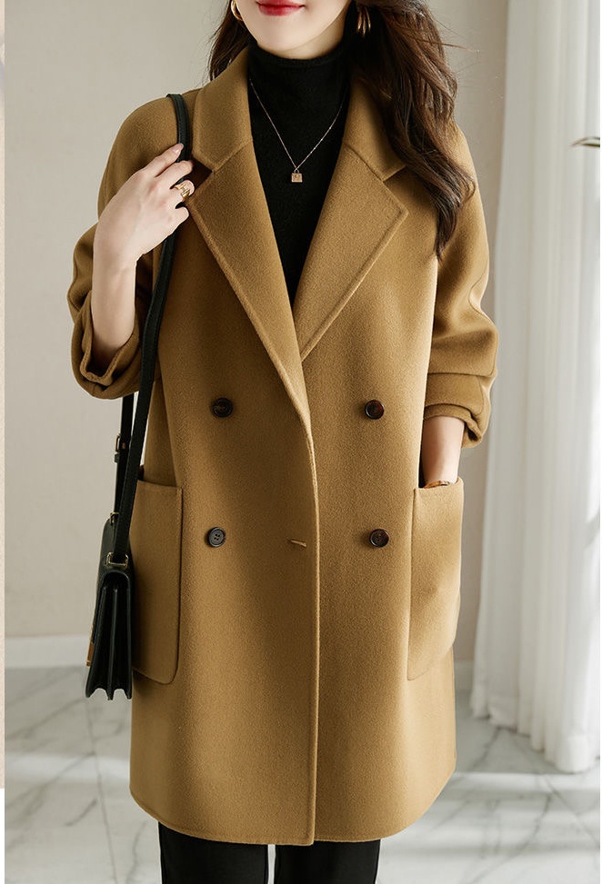 Long woolen coat autumn and winter overcoat for women