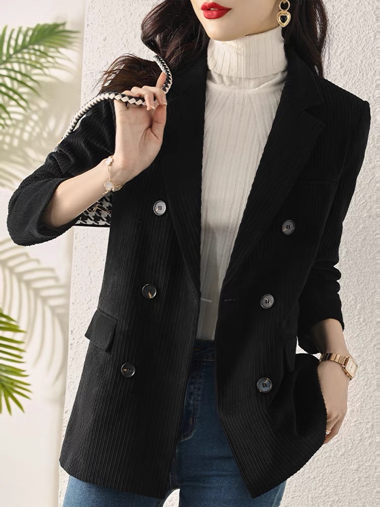 Corduroy business suit Korean style coat for women