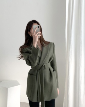 Autumn and winter long coat Korean style business suit