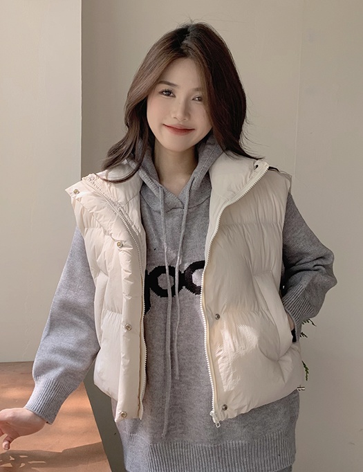 All-match pure cotton Korean style short waistcoat