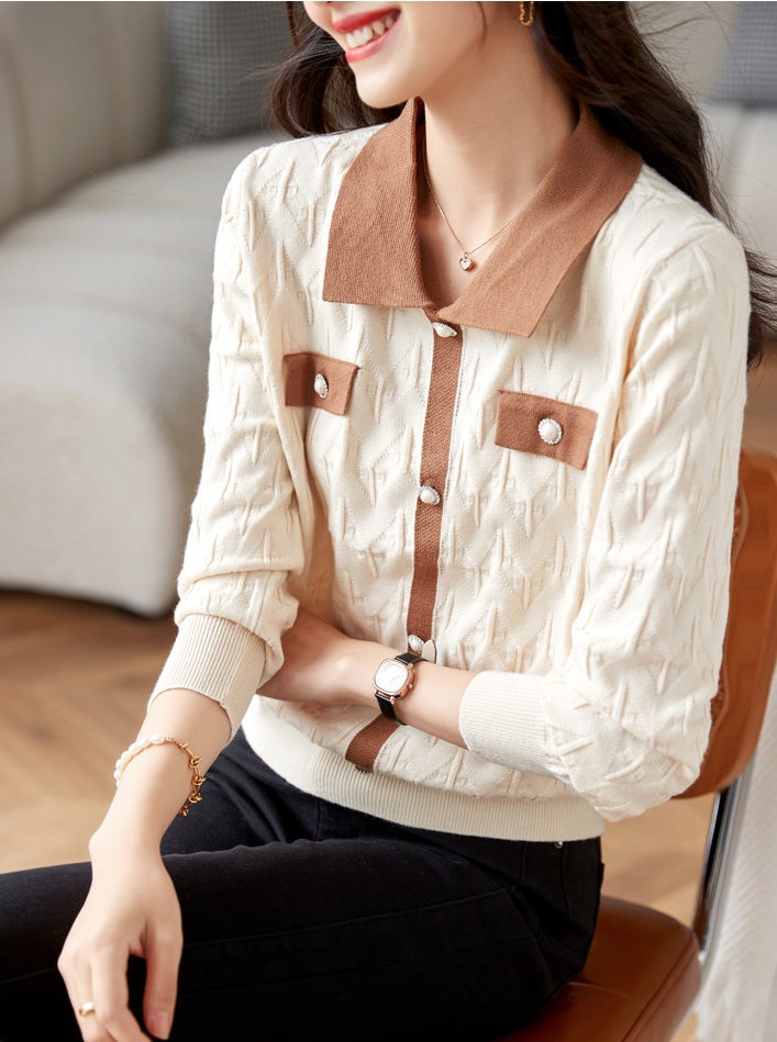 All-match Western style bottoming shirt pullover tops