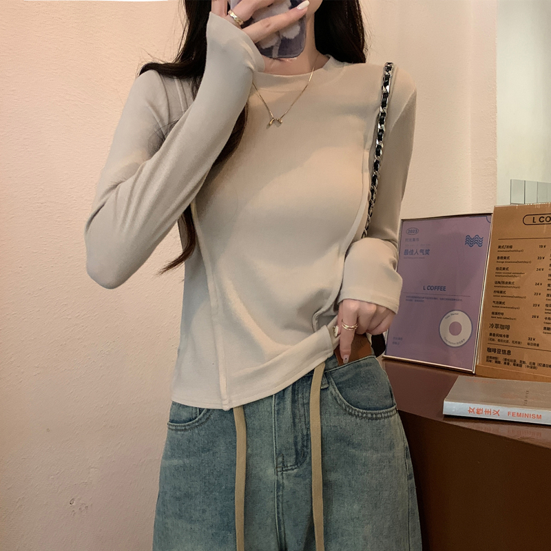 Slim Western style bottoming shirt autumn and winter tops