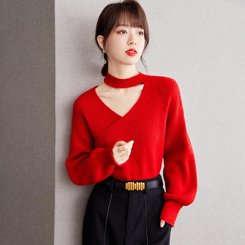 France style niche red autumn and winter sweater for women