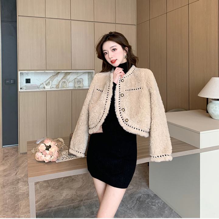 Chanelstyle slim coat short tops for women