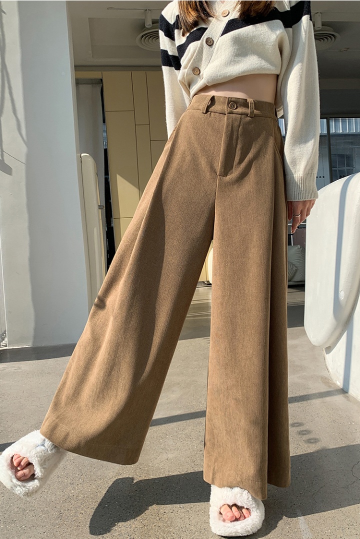 Autumn and winter loose wide leg pants slim retro casual pants