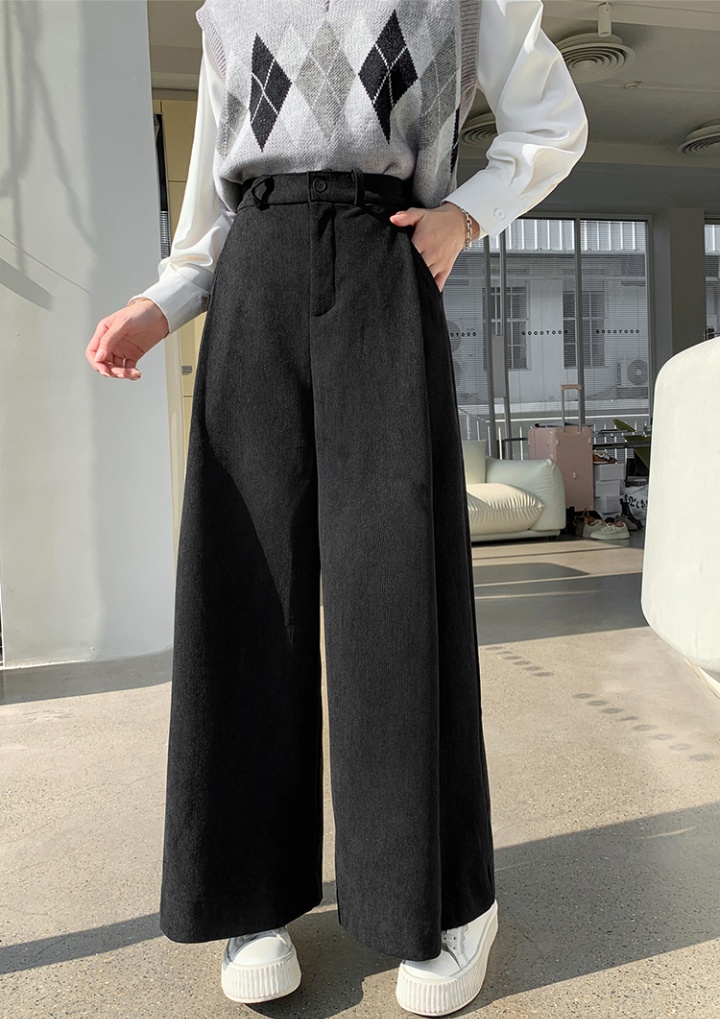 Autumn and winter loose wide leg pants slim retro casual pants