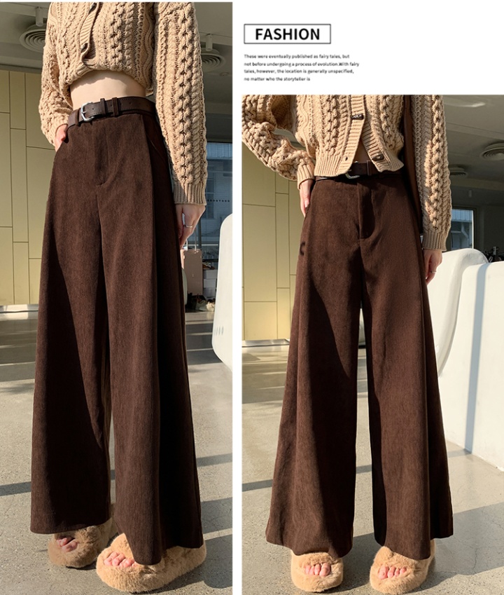 Autumn and winter loose wide leg pants slim retro casual pants