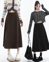 Black long skirt A-line skirt for women