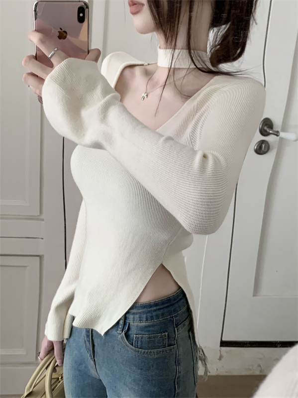 Round neck sweet bottoming shirt knitted T-shirt
