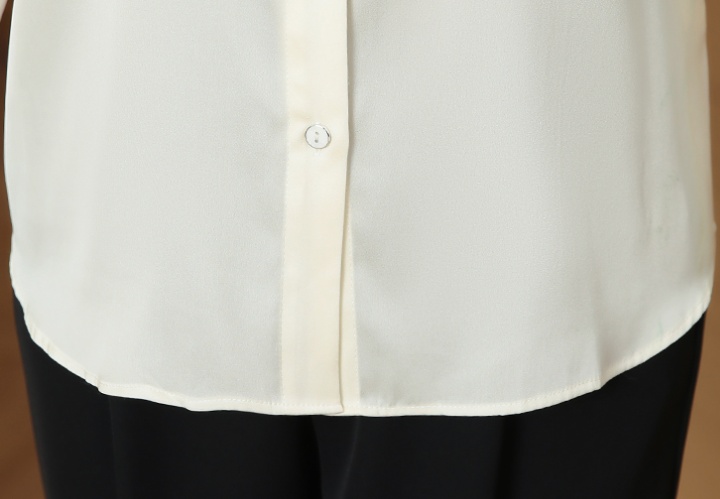 Real silk temperament shirt long sleeve fashion tops