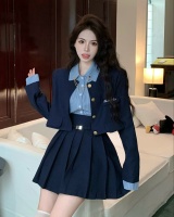 Pleated skirt stripe business suit a set for women