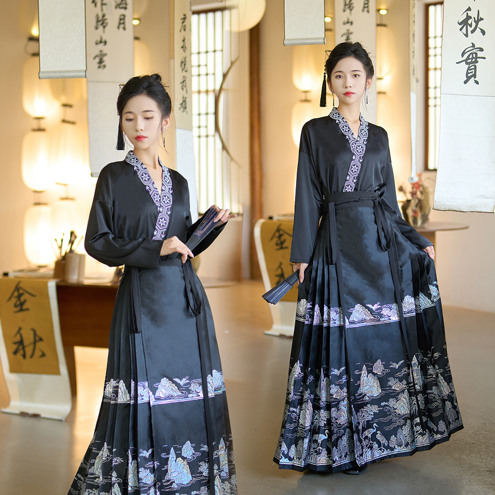Chinese style Han clothing skirt a set for women