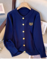 Loose wool sweater embroidery British style tops