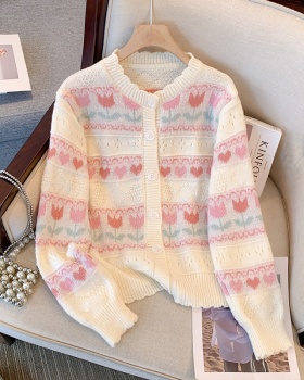 Long sleeve autumn coat knitted sweater for women