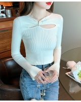 Slim hollow T-shirt elasticity sweater for women
